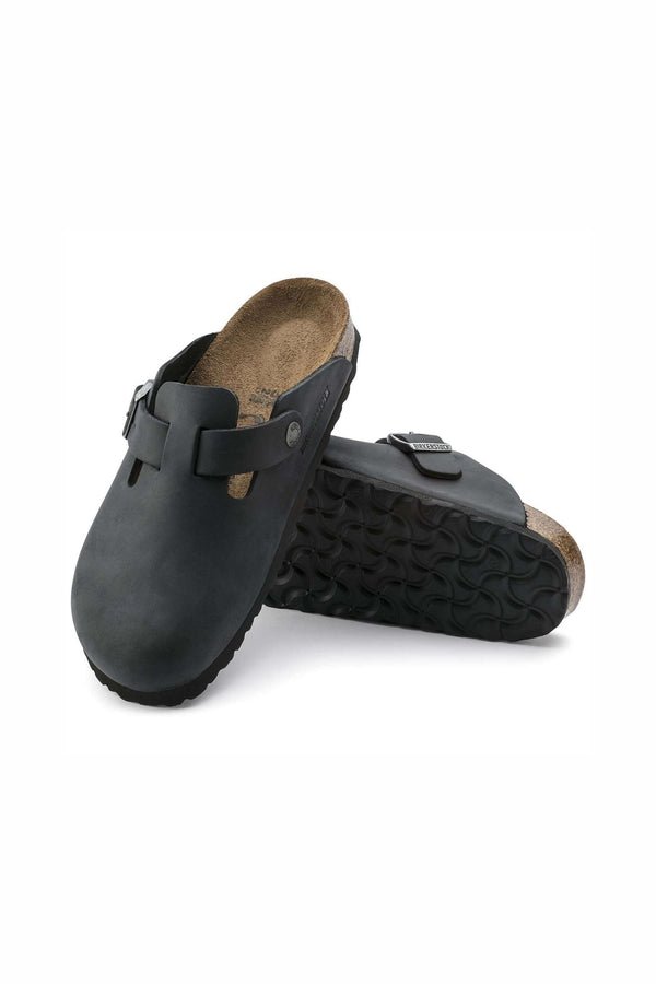 Birkenstock Boston Oiled Nero Uomo - 4