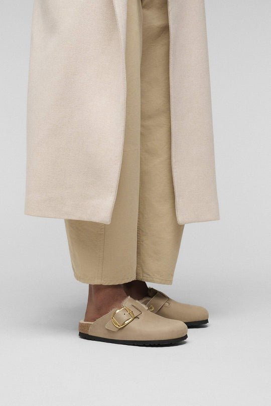 Birkenstock Boston Big Buckle Shearl Marrone Donna