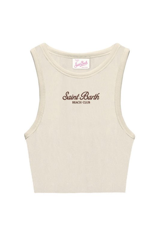 Mc2 Saint Barth Single Shoulder Rib Top Bambina