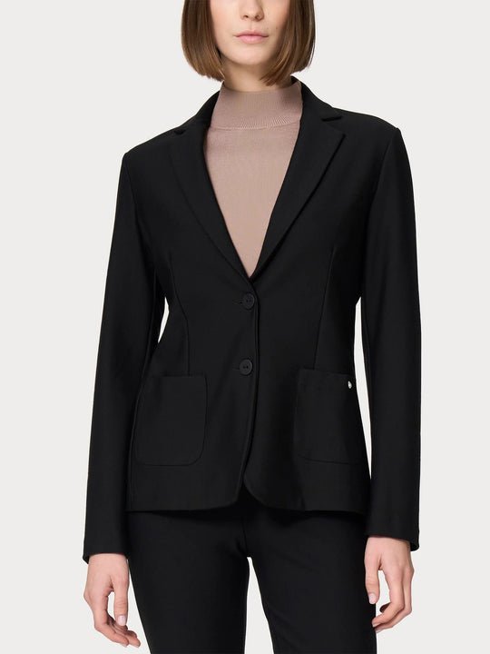 Ragno Blazer 2 Bottoni Punto Milano Nero Donna