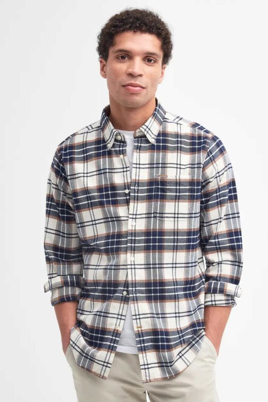Barbour Portdown Tailored Shirt Beige Uomo