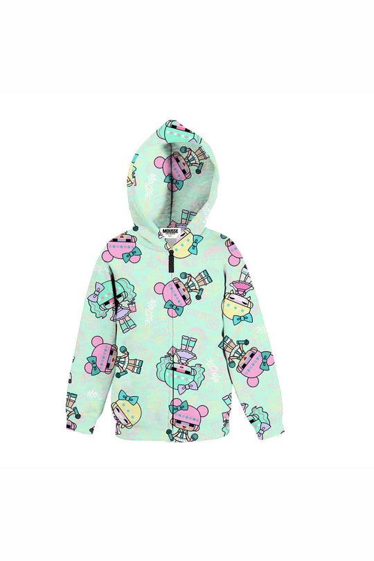 Mousse Felpa Con Zip "doll" Bambina