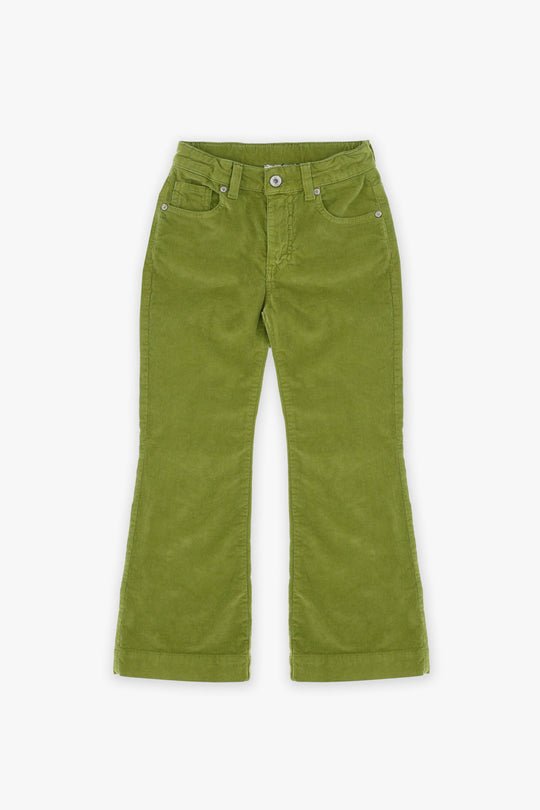 Dixie Pantalone A Zampa In Velluto Verde Bambina
