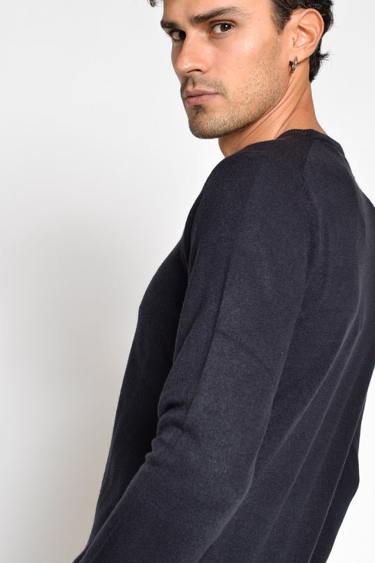 Markup Pull V Maglia Rasata Blu Uomo